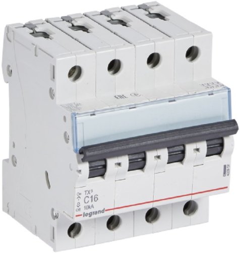 Выключатель автоматический Legrand TX3 6000 4п 16А C 10кА фото Выключатель автоматический Legrand TX3 6000 4п 16А C 10кА картинка